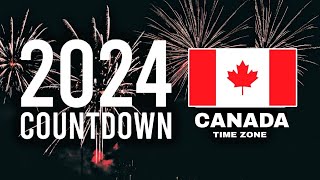 Canada 2024 New year Countdown Live  EST Canada Time Zone [upl. by Elaweda]