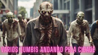 Filme  Vários zumbis andando pela cidade em 2023 [upl. by Baram]