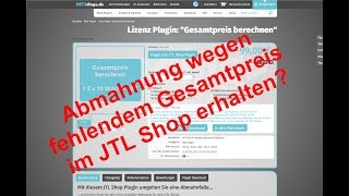 JTL Shop Plugin quotGesamtpreis berechnenquot by NETZdingede [upl. by Ragouzis]