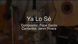 Ya Lo Se  Puro Mariachi Karaoke  Jenni Rivera  TONO PARA HOMBRE [upl. by Ringe]