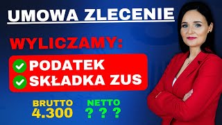 Jak wyliczyć podatek i ZUS od umowy zlecenia Przykłady KROK po KROKU [upl. by Aras]