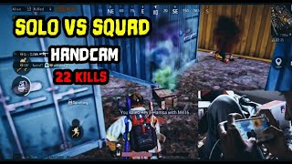 Kaztro Handcam ചോദിച്ചവർക്കു വേണ്ടി Solo vs Squad 22 Kills Gameplay  Kaztro Gaming [upl. by Atlas]