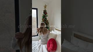 Decorate my Christmas tree with me🎄🧸☕️ christmas aesthetic cleangirl itgirl fyp viral decor [upl. by Rikki]