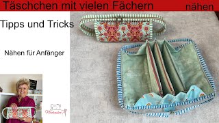 Täschchen mit Innenfächer nähen Tipps und Tricks Für Anfänger [upl. by Aihsad]