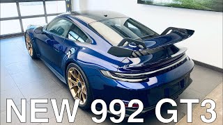 TEASER of the upcoming video on this New 2022 Gentian Blue Porsche 911 GT3 [upl. by Wennerholn863]