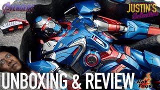 Hot Toys Marvel Avengers Endgame Iron Patriot Mark II 16 Scale Figure Unboxing  Review [upl. by Zischke]