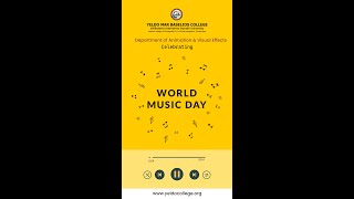 World Music Day Celebration  Yeldo Mar Baselios College  Dept of Animation amp Visual Effects  VFX [upl. by Wilkinson]