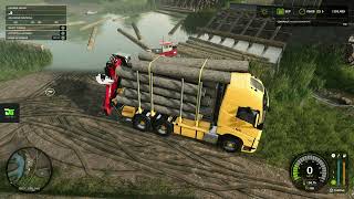 Farm Sim 25 PS5 Wood delivery to sawmill how to [upl. by Bevon]