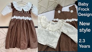 Designer baby frock 2 piece cutting and stitching new design 2025 [upl. by Eerised]