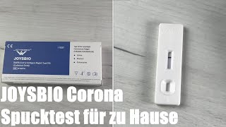 Corona Spucktest für zu Hause  JOYSBIO Coronavirus Test ohne Nasen oder Rachenabstrich Antigentest [upl. by Dillon54]