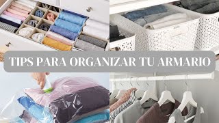 COMO ORGANIZAR TU ARMARIO✨ LAS MEJORES IDEAS PARA ORGANIZAR TU ARMARIO🏠 ORGANIZACIÓN DEL HOGAR [upl. by Mcgregor]