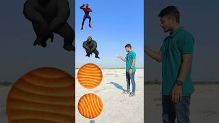 Spinning biscuits to Spiderman monkey frog jocker  funny vfx video 🙂shorts [upl. by Anirbes615]