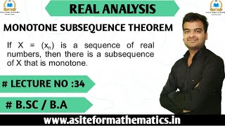 Monotone subsequence theorem  Every sequence has monotone subsequence [upl. by Song914]