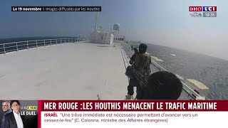 Mer Rouge  les Houthis menacent le trafic maritime le commerce mondial impacté [upl. by Encrata]