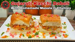 Kacchi Dabeli Recipe  Indian Street Food  Perfect amp Tasty Gujarati Dabeli With Masala amp Chutneys [upl. by Phillipp]