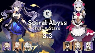 33 New Spiral Abyss Floor 12  C1 Keqing and C6 Noelle Full Star Clear No Reset [upl. by Rennoc]