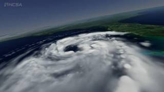 Hurricane Katrina at Peak Intensity Computer Simulation [upl. by Christos]