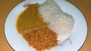 Bite 24  String hoppers with coconut sambol and lentil curry  ASMR [upl. by Balcke]