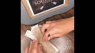 How to Make a Messy Bow in 60 seconds [upl. by Anatolio]