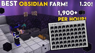 Minecraft Easiest Obsidian Farm 121  Obsidian Farm In Minecraft  1900 Perh [upl. by Arymas]