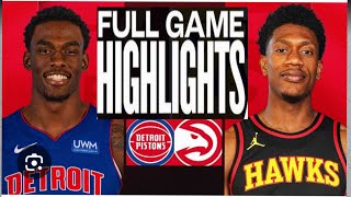 PISTON VS ATLANTA FULL GAME HIGHLIGHTS  NOV 8 2024 25  NBA SEASON [upl. by Naarah]