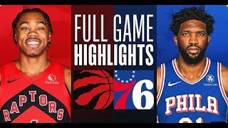 RAPTORS at 76ERS FULL GAME HIGHLIGHTS November 2 2023 [upl. by Ocker527]