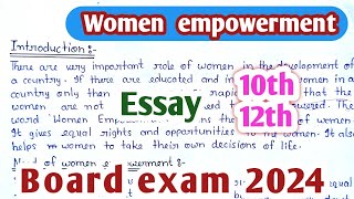 Women Empowerment Essay In English  महिला सशक्तिकरण पर निबंध  women empowerment short essay [upl. by Latta824]