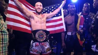 Richard Abraham vs Golola Moses  USA vs Uganda Kickboxing [upl. by Ytisahc]