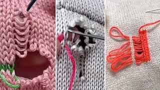 3 master classes on repairing holes in sweaters [upl. by Enilhtak]