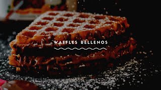 Receta ¡Waffles rellenos [upl. by Laeno]