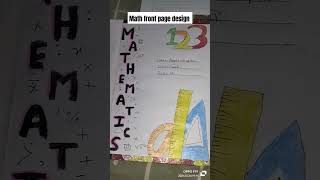 math front page design for school project shorts viralvideo [upl. by Nunes]