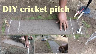 HOW TO MADE DIY CRICKET PITCH [upl. by Aleel]