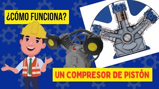 ¿Cómo funciona un compresor de pistón [upl. by Bess]