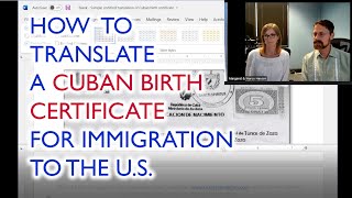 How to Translate a Cuban Birth Certificate into English for Immigration [upl. by Suiravad]