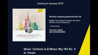 98637 CPE Bach  Hamburg Symphonies Wq 182 [upl. by Ketty]