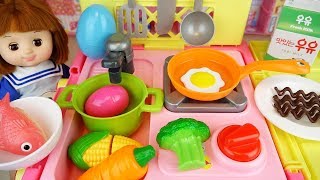 Baby doll kitchen cart food cooking toys baby Doli play [upl. by Cormac]