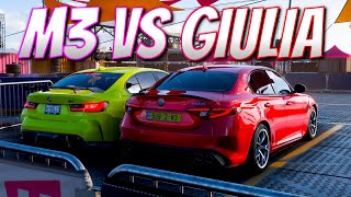 BMW M3 VS Alfa Romeo Giulia Q4  BEST RWD Saloon Challenge Forza Horizon 5 [upl. by Eenaej]