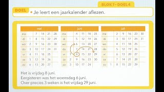 Pluspunt 4 groep 5 blok 7 doel 4 jaarkalender [upl. by Yeslrahc]