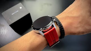 L16 SMARTWATCH  SILVER RED UNBOXING [upl. by Dnaltiac]