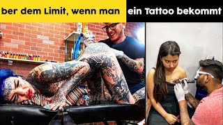 Er hat sich dort ein Tattoo stechen lassen Menschen die über die Grenze tätowiert sind [upl. by Saxena117]