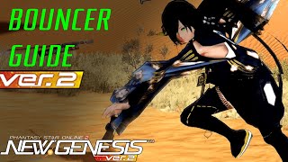 PSO2NGS Bouncer Ver2 Guide  Photon Arts Skill Tree Addon Skills Tips [upl. by Naneik]