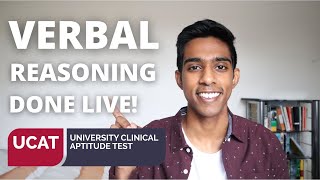 UCAT  99th PERCENTILE FULL VERBAL REASONING SUBTEST LIVE [upl. by Attiuqehs842]