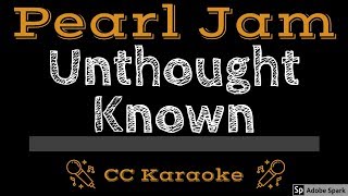 Pearl Jam • Unthought Known CC Karaoke Instrumental Lyrics [upl. by Ahsilaf]