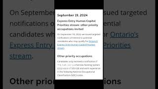 Ontario Human Capital Priority Stream PNP Drawontariopnphumancapitalcanadianprshorts🇨🇦🇨🇦🇨🇦 [upl. by Cohn163]