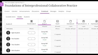 Blackboard Ultra Gradebook with Filtering by Groups [upl. by Ati]