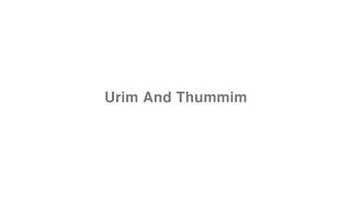 How to Pronounce quotUrim And Thummimquot [upl. by Ellehcir]