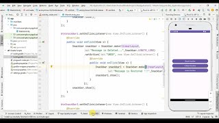 Snackbar in Android Studio with Java [upl. by Sol309]