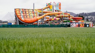 These colorful waterslides are CRAZY Miramar waterpark  Weinheim  Germany [upl. by Whittemore695]