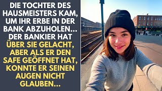 Die Tochter der Putzfrau ging zur Bank um ihr Erbe abzuholen Der Bankier hat sich über sie [upl. by Wrdna193]