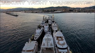 Port Departure  SuperYacht Transport Ship [upl. by Lexy]